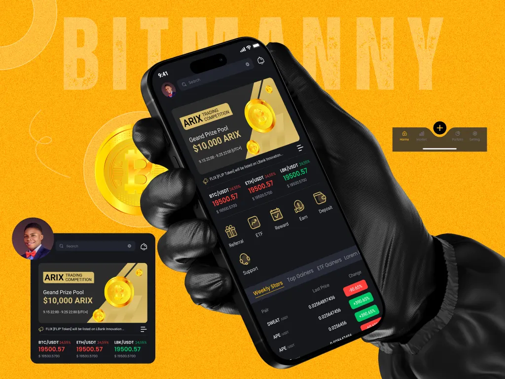 BitMany portfolio interface