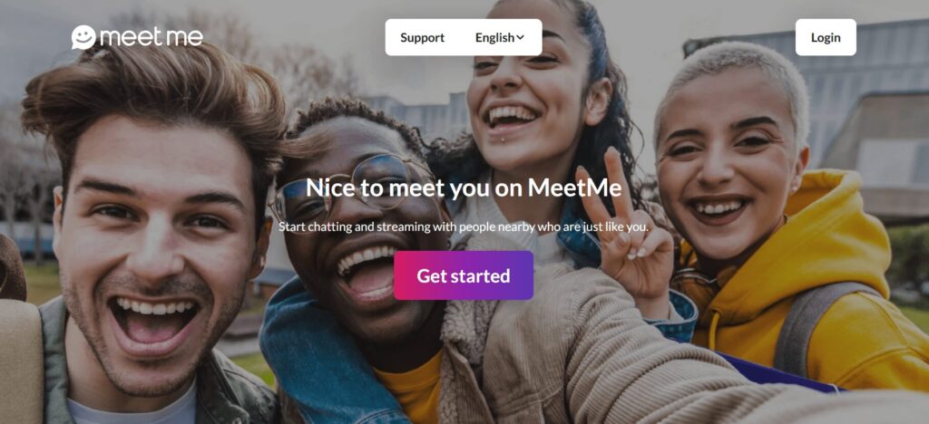 Meet Me dating app home screen for blog