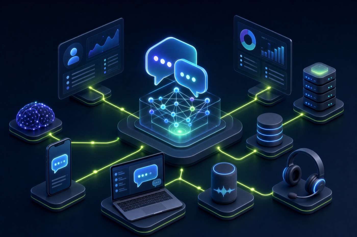 Conversational AI architecture across omnichannel devices