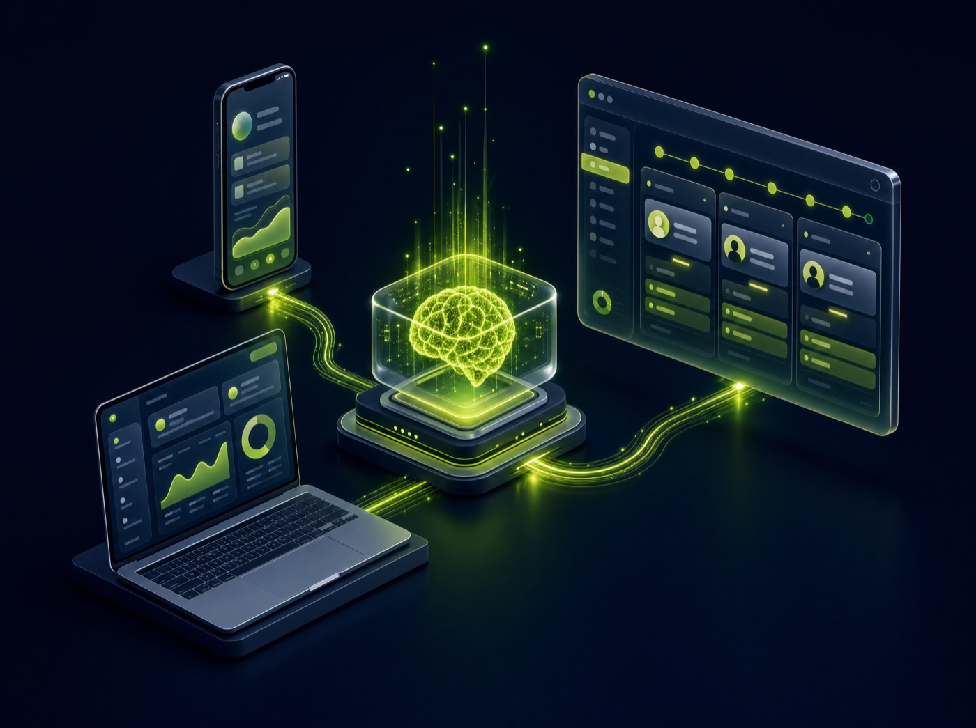 AI development across mobile, web and CRM platforms