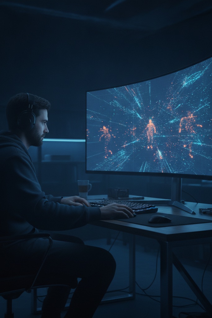 Abstract motion tracking visualization for AR/VR development