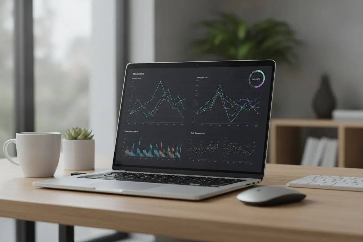 AI model training dashboard showing live accuracy metrics