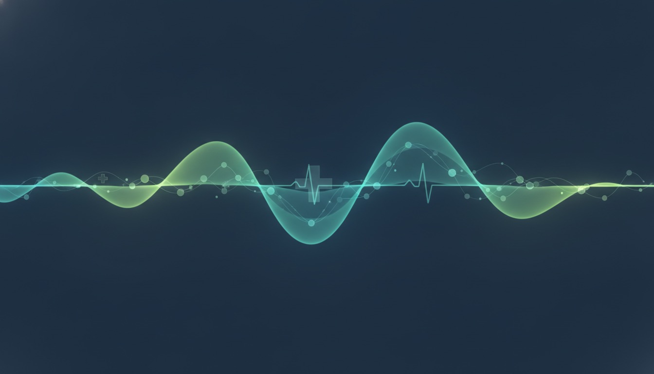 Placeholder abstract visual representing an AI voice agent for healthcare