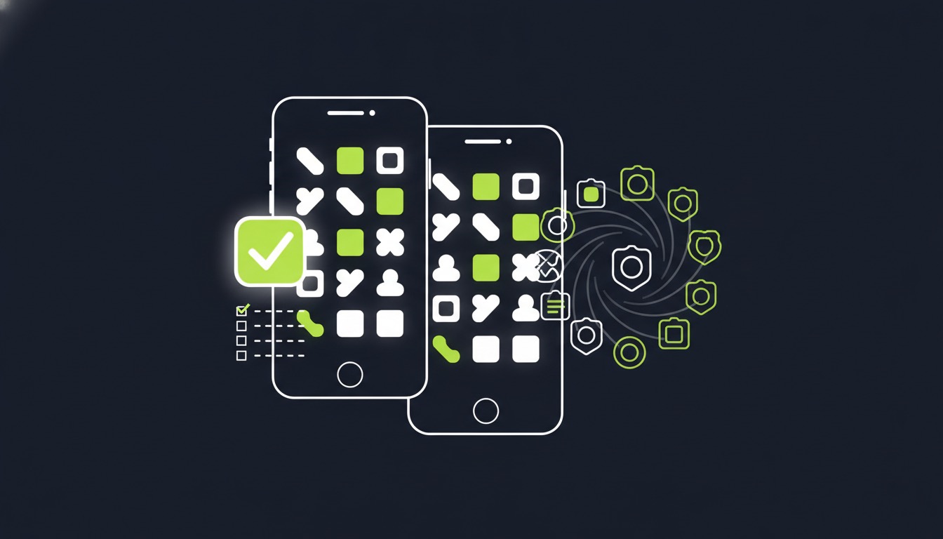 Placeholder abstract visual representing app store submission and review process