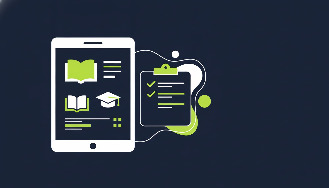 Placeholder abstract visual representing evaluation of an education app development partner