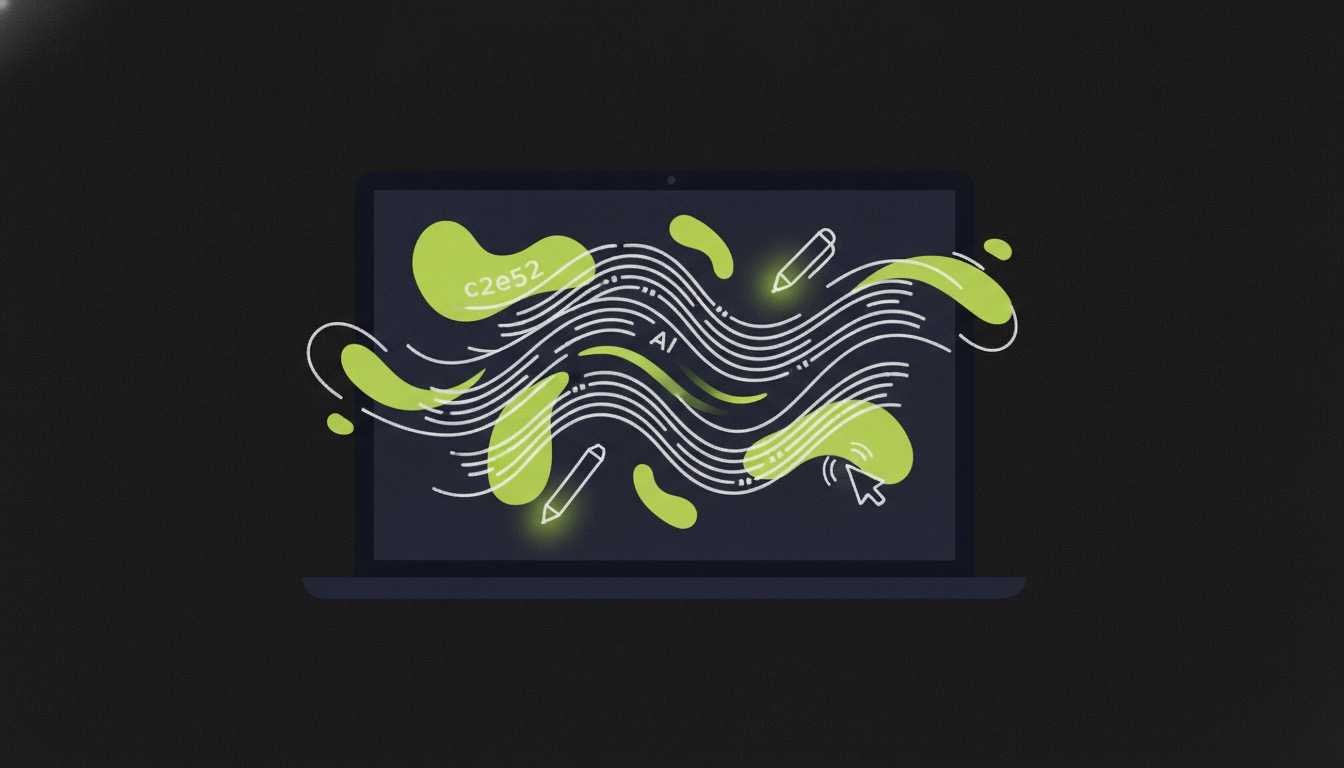 Placeholder abstract visual representing an AI writing assistant app