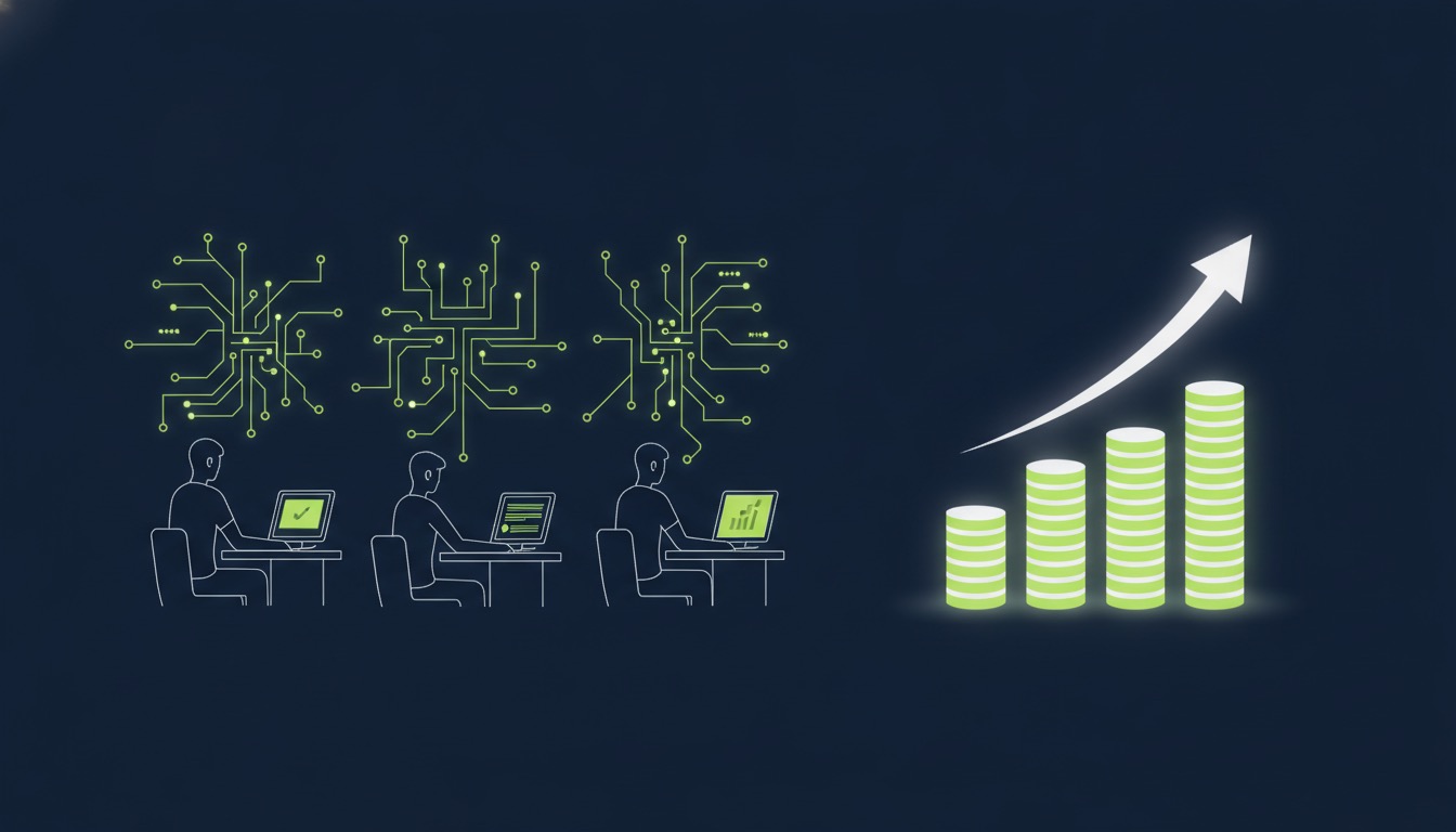 Placeholder abstract visual representing the cost of hiring AI development talent