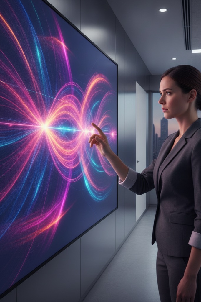Analyst reviewing a real-time analytics visualization