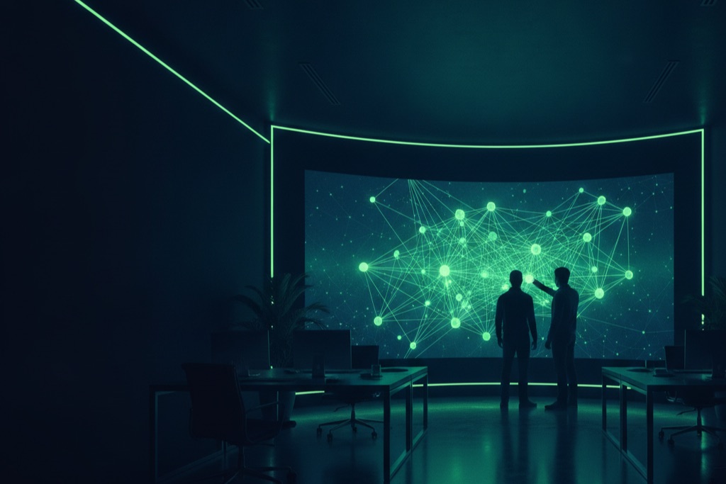 dApp development services: decentralized peer-to-peer network visualization