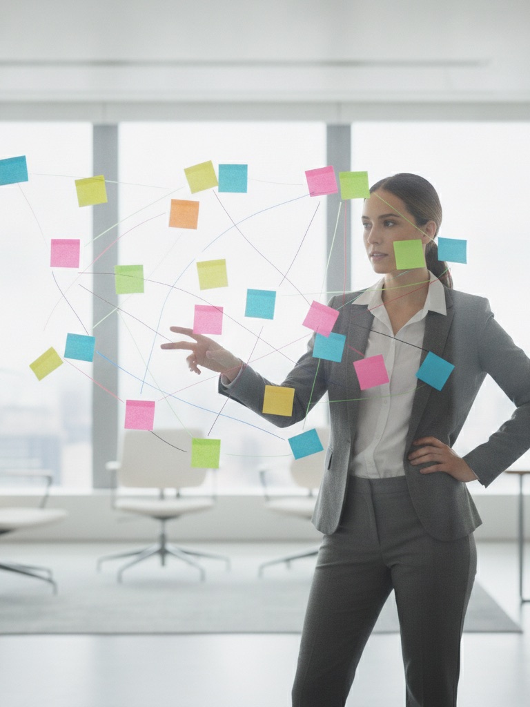 Marketer planning a campaign strategy