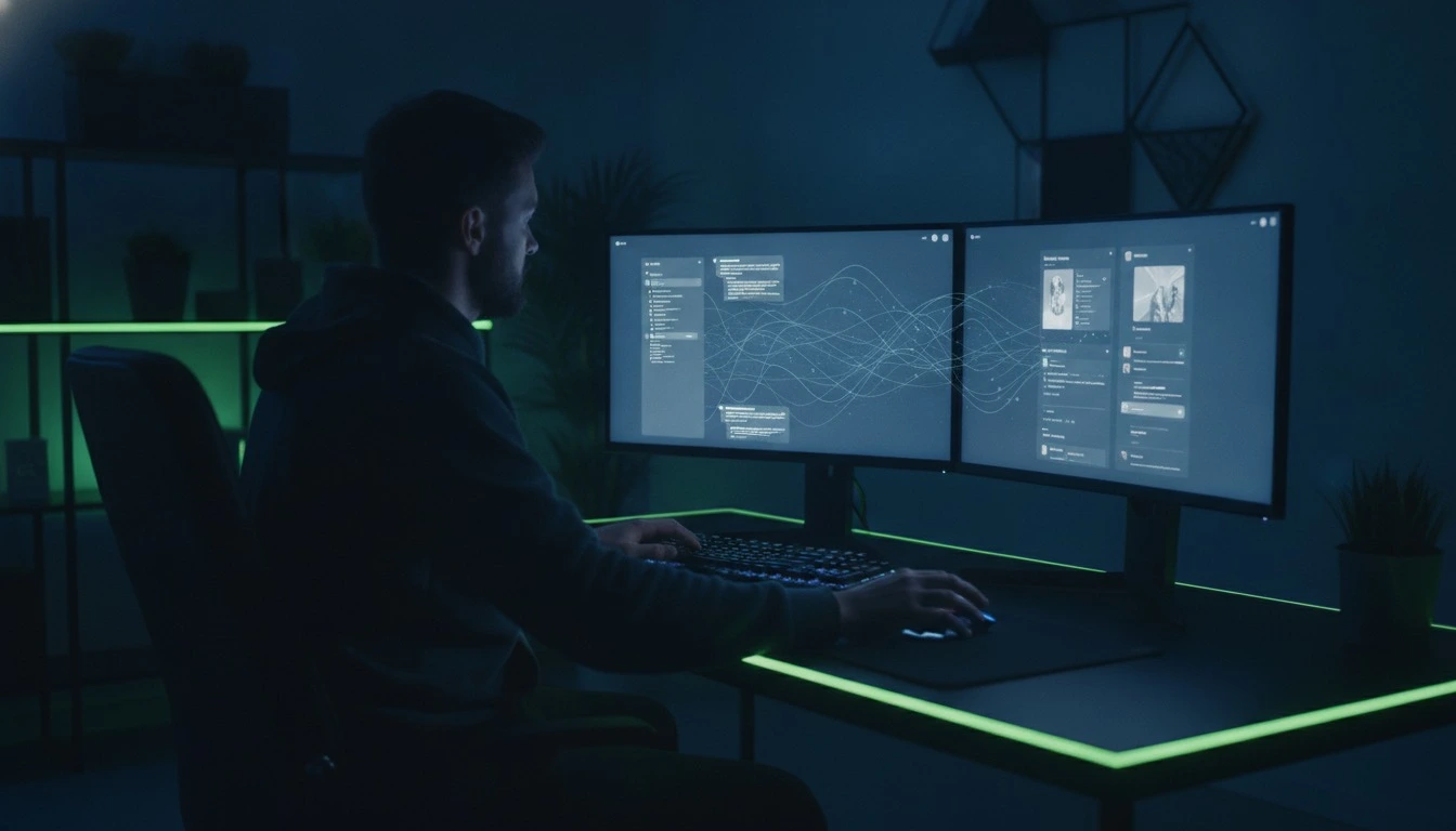 Lovable developer working with an AI-assisted app builder interface, chat prompt panel next to a live generated app preview