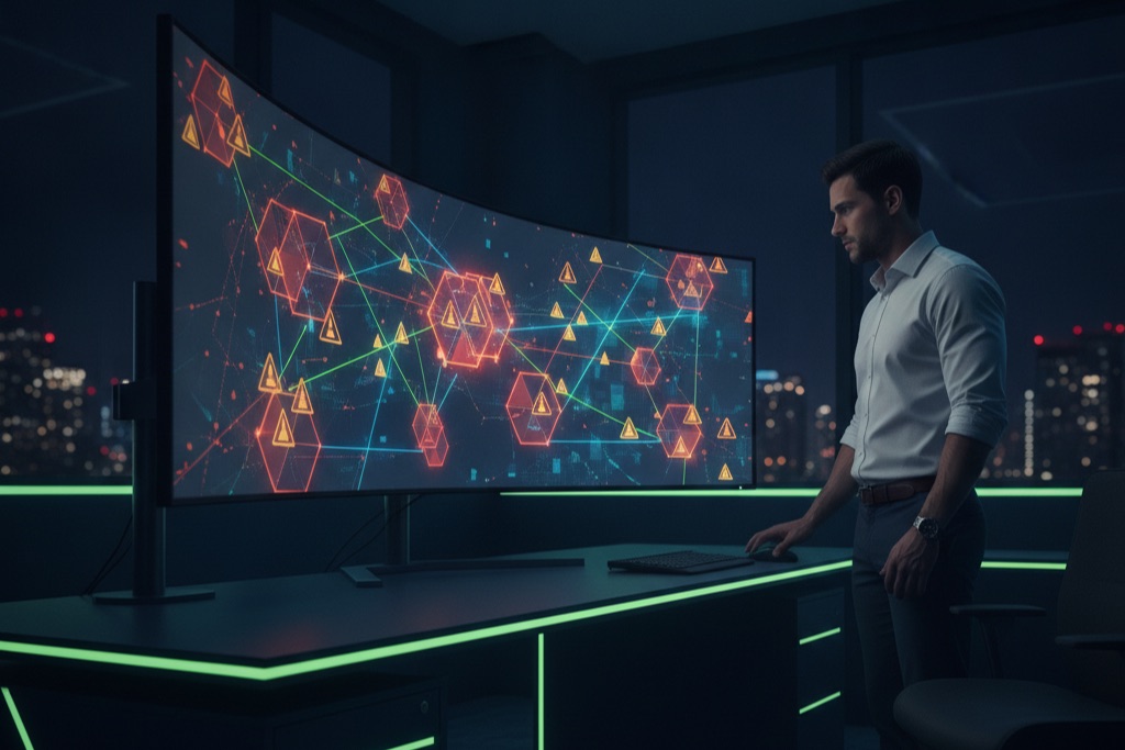 Abstract security risk visualization for connected IoT devices