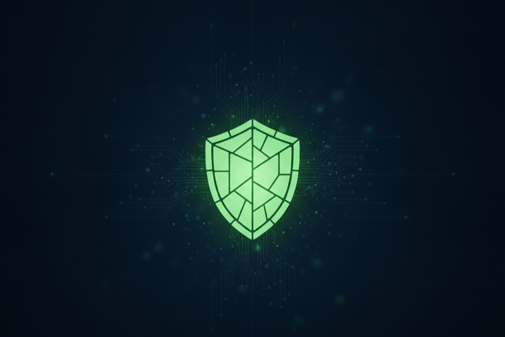 Glowing shield icon representing enterprise security and compliance for outsourced software teams