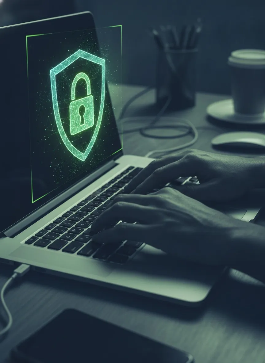 Developer working with data security and compliance safeguards for a UK mobile app