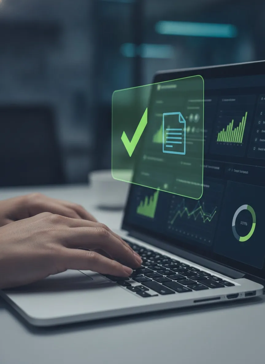 Developer working with enterprise software compliance and data security safeguards